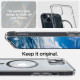 Skaidrus (Carbon Fiber) dėklas Apple iPhone 14 telefonui "Spigen Ultra Hybrid MAG Magsafe"