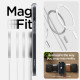 Skaidrus (Juodas) dėklas Apple iPhone 14 telefonui "Spigen Ultra Hybrid MAG Magsafe"