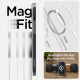 Skaidrus (Baltas) dėklas Apple iPhone 14 telefonui "Spigen Ultra Hybrid MAG Magsafe"