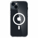 Skaidrus (Baltas) dėklas Apple iPhone 14 Plus / 15 Plus telefonui "Spigen Ultra Hybrid MAG Magsafe"