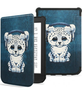 Atverčiamas dėklas Pocketbook Color / Touch Lux 4 / 5 / HD 3 skaityklei "Tech-Protect Smartcase Sad Cat"