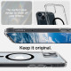 Skaidrus (Juodas) dėklas Apple iPhone 14 Plus / 15 Plus telefonui "Spigen Ultra Hybrid MAG Magsafe"