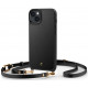 Juodas dėklas su dirželiu Apple iPhone 14 Plus / 15 Plus telefonui "Spigen Cyrill Classic Charm MAG Magsafe"