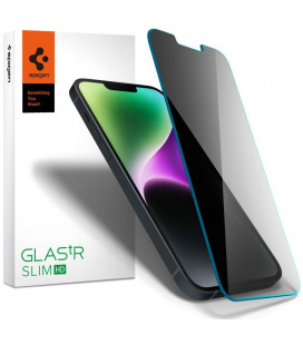 (Privacy) Apsauginis grūdintas stiklas Apple iPhone 13 / 13 Pro / 14 / 16E / 17E telefonui "Spigen Glas.TR Slim HD"