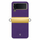 Purpurinis / geltonas dėklas su dirželiu Samsung Galaxy Flip 4 telefonui "Spigen Compoty"