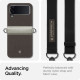 Rudas / pilkas dėklas su dirželiu Samsung Galaxy Flip 4 telefonui "Spigen Compoty"