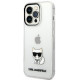 Skaidrus dėklas Apple iPhone 14 Pro Max telefonui "Karl Lagerfeld Choupette Logo Case"