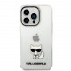 Skaidrus dėklas Apple iPhone 14 Pro Max telefonui "Karl Lagerfeld Choupette Logo Case"