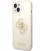 Auksinės spalvos dėklas Apple iPhone 14 telefonui "Guess TPU Big 4G Full Glitter Case"