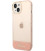 Rožinis dėklas Apple iPhone 14 telefonui "Guess PC/TPU Camera Outline Translucent Case"