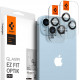 Juoda kameros apsauga Apple iPhone 14 / 14 Plus / 15 / 15 Plus telefonui "Spigen Optik.TR EZ Fit Camera Protector 2-Pack"