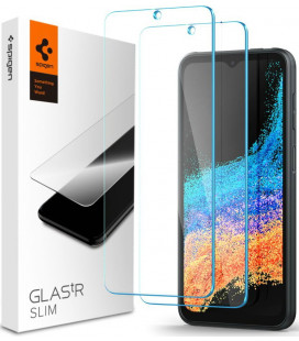 Apsauginis grūdintas stiklas Samsung Galaxy Xcover 6 Pro telefonui "Spigen Glas.TR Slim 2-Pack"