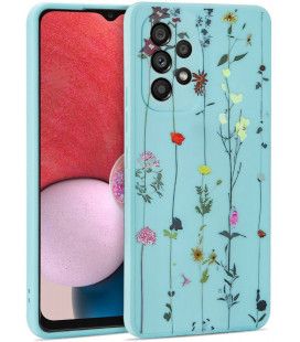 Dėklas Samsung Galaxy A13 4G telefonui "Tech-Protect Mood Garden Blue"
