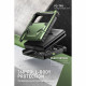 Žalias (Guldan) dėklas Samsung Galaxy Flip 4 telefonui "Supcase IBLSN Armorbox"