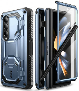 Mėlynas (Tilt) dėklas Samsung Galaxy Fold 4 telefonui "Supcase IBLSN Armorbox"