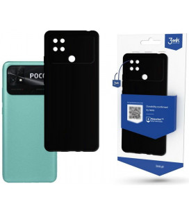 Juodas dėklas Xiaomi Poco C40 telefonui "3mk Matt Case"