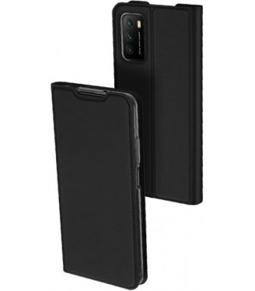 Juodas atverčiamas dėklas Xiaomi Redmi 9T / Poco M3 telefonui "Dux Ducis Skin Pro"