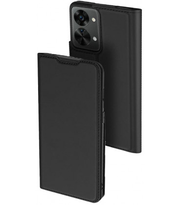 Juodas atverčiamas dėklas Oneplus Nord 2T 5G telefonui "Dux Ducis Skin Pro"
