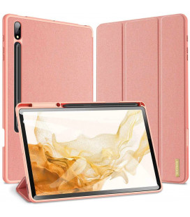 Rožinis atverčiamas dėklas Samsung Galaxy Tab 12.4 S7 FE / S7 Plus / S8 Plus planšetei "Dux Ducis Domo"