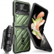 Žalias (Guldan) dėklas Samsung Galaxy Flip 4 telefonui "Supcase Unicorn Beetle Pro"