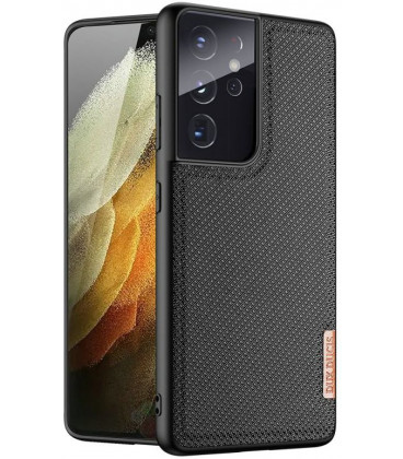 Juodas dėklas Samsung Galaxy S21 Ultra telefonui "Dux Ducis Fino"
