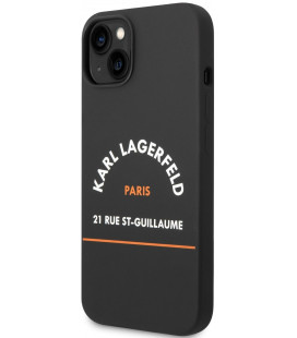 Juodas dėklas Apple iPhone 14 Plus telefonui "Karl Lagerfeld Rue St Gullaume Case"