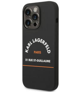 Juodas dėklas Apple iPhone 14 Pro telefonui "Karl Lagerfeld Rue St Gullaume Case"