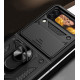 Juodas dėklas Samsung Galaxy Flip 4 telefonui "Tech-Protect Camshield Pro"