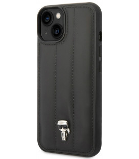 Juodas dėklas Apple iPhone 14 Plus telefonui "Karl Lagerfeld Quilted Puffy Ikonik Logo Case"