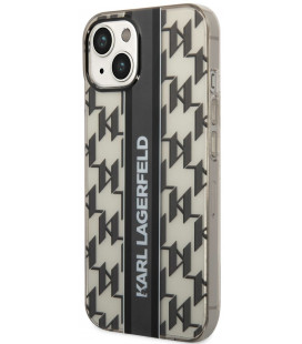 Juodas dėklas Apple iPhone 14 telefonui "Karl Lagerfeld Monogram Vertical Stripe Case"