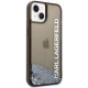 Juodas dėklas Apple iPhone 14 telefonui "Karl Lagerfeld Translucent Liquid Glitter Case"