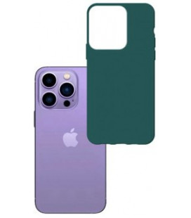 Tamsiai žalias dėklas Apple iPhone 14 Pro telefonui "3mk Matt Case"