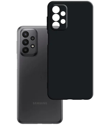 Matinis juodas dėklas Samsung Galaxy A23 telefonui "3mk Matt Case"