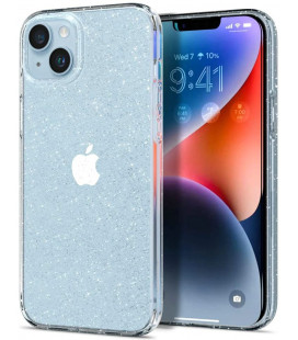 Skaidrus dėklas su blizgučiais Apple iPhone 14 telefonui "Spigen Liquid Crystal Glitter"