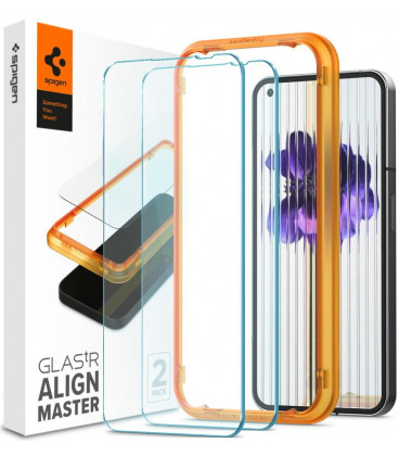 Apsauginis grūdintas stiklas Nothing Phone (1) telefonui "Spigen AlignMaster Glas tR 2-Pack"