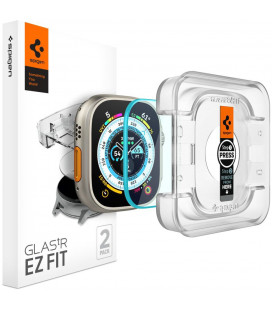 Apsauginis grūdintas stiklas Apple Watch Ultra 1 / 2 / 3 (49mm) laikrodžiui "Spigen Glas.TR EZ Fit 2-Pack"