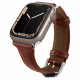 Ruda (Chestnut) apyrankė Apple Watch 4 / 5 / 6 / 7 / 8 / 9 / SE (40 / 41 mm) laikrodžiui "Spigen Cyrill Kajuk"