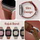 Ruda (Chestnut) apyrankė Apple Watch 4 / 5 / 6 / 7 / 8 / 9 / SE (40 / 41 mm) laikrodžiui "Spigen Cyrill Kajuk"
