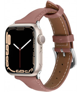 Rožinė (Rose) apyrankė Apple Watch 4 / 5 / 6 / 7 / 8 / 9 / SE (40 / 41 mm) laikrodžiui "Spigen Cyrill Kajuk"
