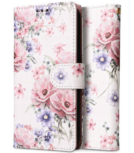 Atverčiamas dėklas Samsung Galaxy A23 5G telefonui "Tech-Protect Wallet Blossom Flower"