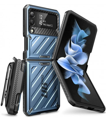 Mėlynas (Tilt) dėklas Samsung Galaxy Flip 4 telefonui "Supcase Unicorn Beetle Pro"