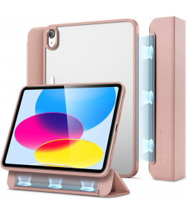 Rausvai auksinės spalvos atverčiamas dėklas Apple iPad 10.9 2022 planšetei "ESR Ascend Hybrid"