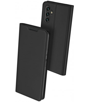 Juodas atverčiamas dėklas Samsung Galaxy A13 5G / A04s telefonui "Dux Ducis Skin Pro"