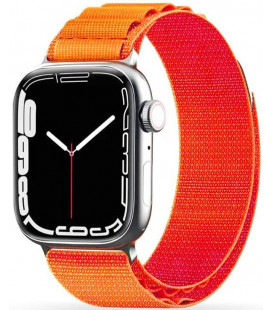 Oranžinė apyrankė Apple Watch 4 / 5 / 6 / 7 / 8 / 9 / SE / Ultra 1 / 2 (42 / 44 / 45 / 49 mm) laikrodžiui "Tech-Protect Nylon Pr