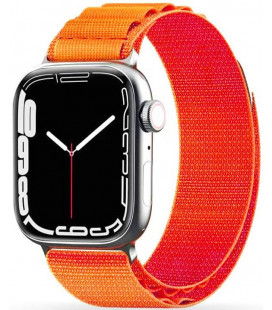 Oranžinė apyrankė Apple Watch 8 / 9 / 10 / 11 / SE / ULTRA (44 / 45 / 46 / 49 MM) laikrodžiui "Tech-Protect Nylon Pro"