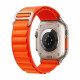Oranžinė apyrankė Apple Watch 4 / 5 / 6 / 7 / 8 / 9 / SE / Ultra 1 / 2 (42 / 44 / 45 / 49 mm) laikrodžiui "Tech-Protect Nylon Pr