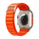 Oranžinė apyrankė Apple Watch 8 / 9 / 10 / 11 / SE / ULTRA (44 / 45 / 46 / 49 MM) laikrodžiui "Tech-Protect Nylon Pro"