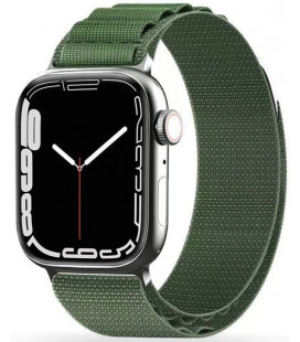 Žalia apyrankė Apple Watch 4 / 5 / 6 / 7 / 8 / 9 / SE / Ultra 1 / 2 (42 / 44 / 45 / 49 mm) laikrodžiui "Tech-Protect Nylon Pro"