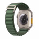Žalia apyrankė Apple Watch 4 / 5 / 6 / 7 / 8 / 9 / SE / Ultra 1 / 2 (42 / 44 / 45 / 49 mm) laikrodžiui "Tech-Protect Nylon Pro"