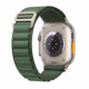 Žalia apyrankė Apple Watch 8 / 9 / 10 / 11 / SE / ULTRA (44 / 45 / 46 / 49 MM) laikrodžiui "Tech-Protect Nylon Pro"